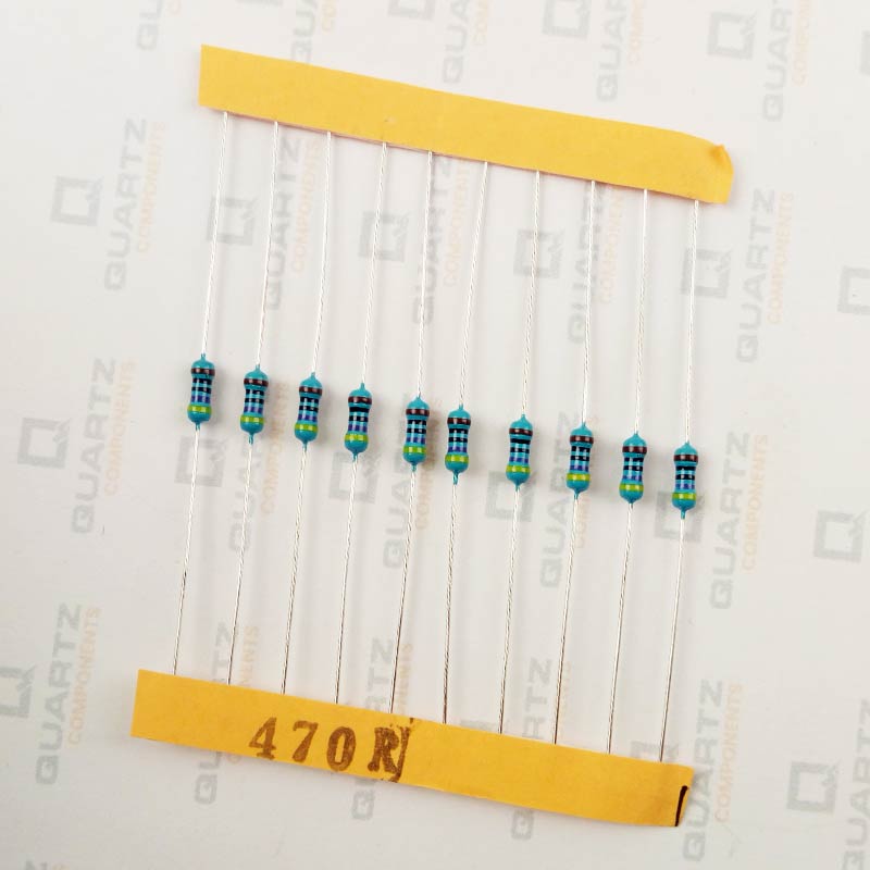 470 ohm, 1/4 Watt Resistor with 1% tolerance (Pack of 10) — view 2