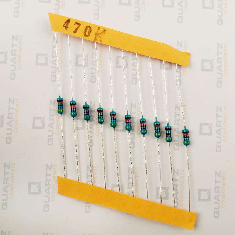 470K ohm, 1/4 Watt Resistor with 1% tolerance (Pack of 10) — view 2