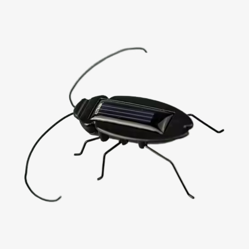 Solar-Powered Vibrating Black Cockroach Bug — view 1