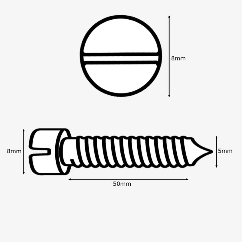 M5 x 50mm Nylon Cheese Head Screw — view 3