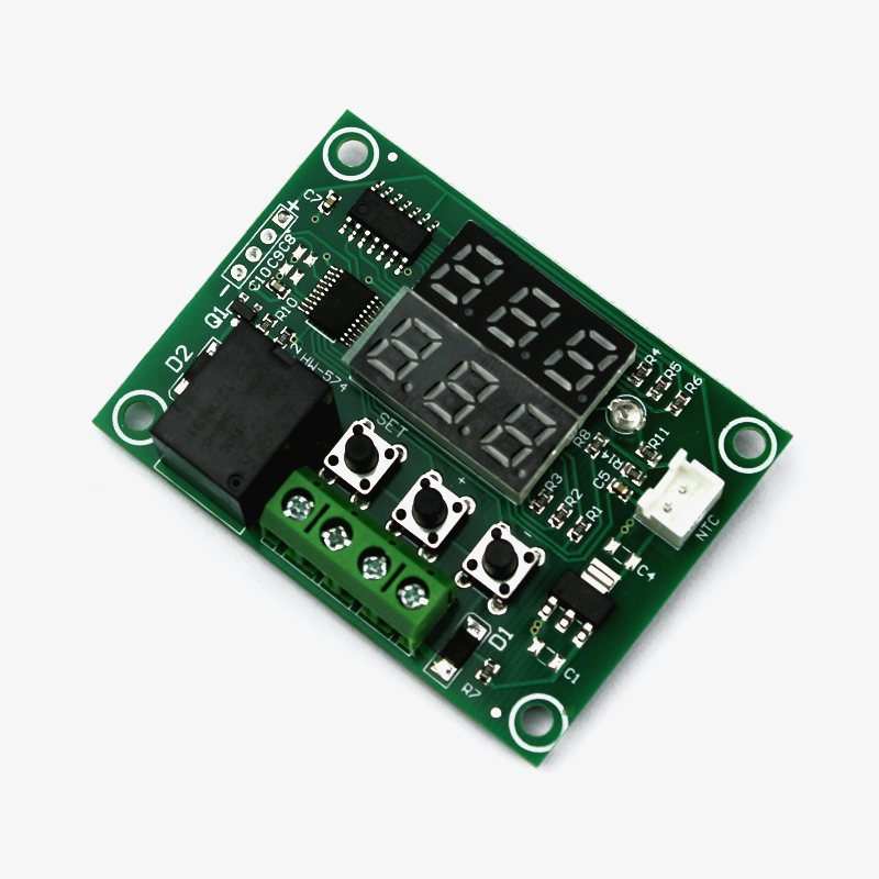 W1219 Temperature Controller Module With Waterproof Temperature Sensor (Red And Green Display)) — view 2