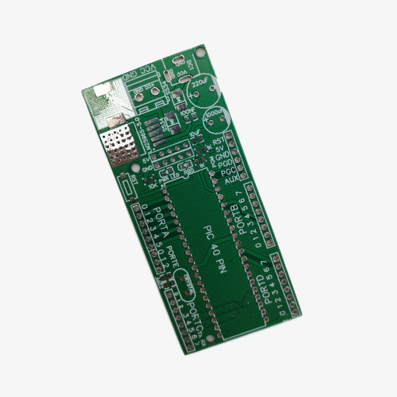 PCB For PIC Development Board Based on 40 Pin PIC16F877A Microcontroller — view 1
