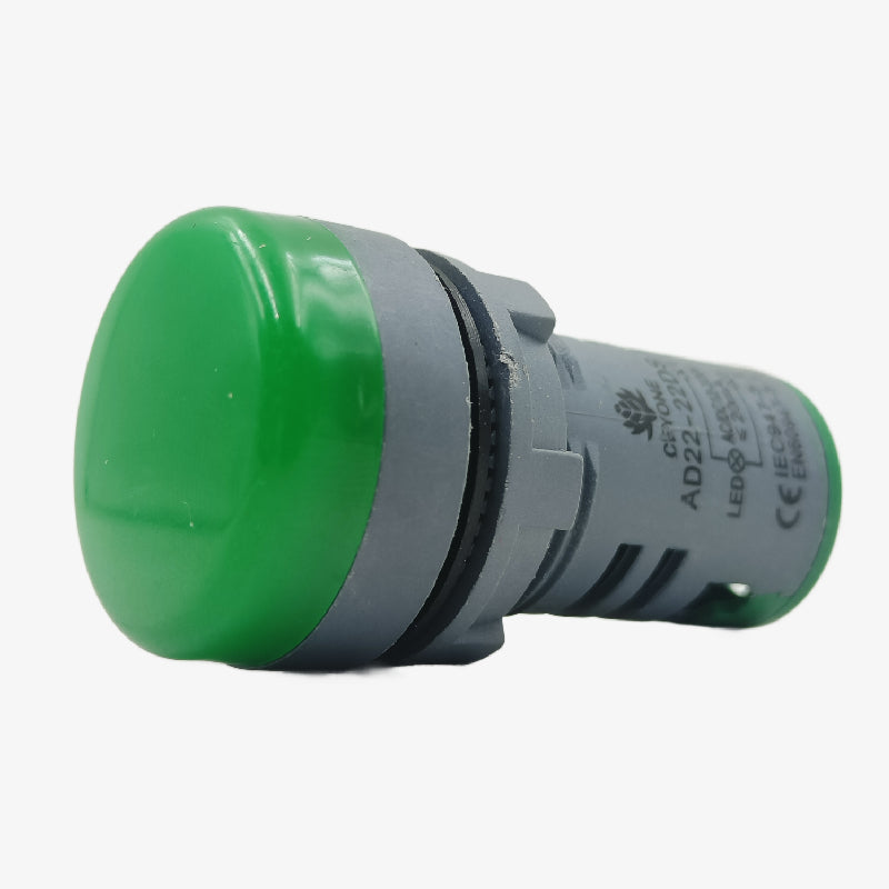 SIBASS SE-AS22-7S LED Indicator Panel Mount - 12VDC 220AC Green — view 2