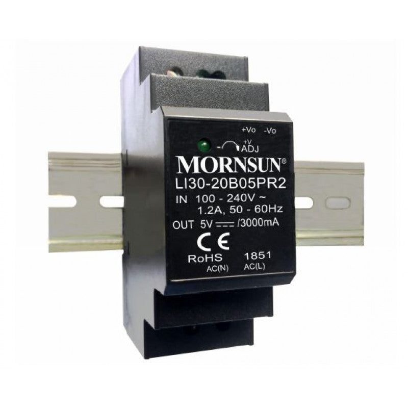 Mornsun LI30-20B12PR2 AC/DC 30W DIN-Rail Power Supply — view 1