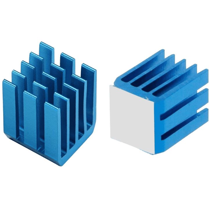 Aluminum Cooling Heat Sink Chip RAM Radiator Heatsink Cooler | Reprap StepStick Heat Sink- Blue (9x9x12mm) — view 2