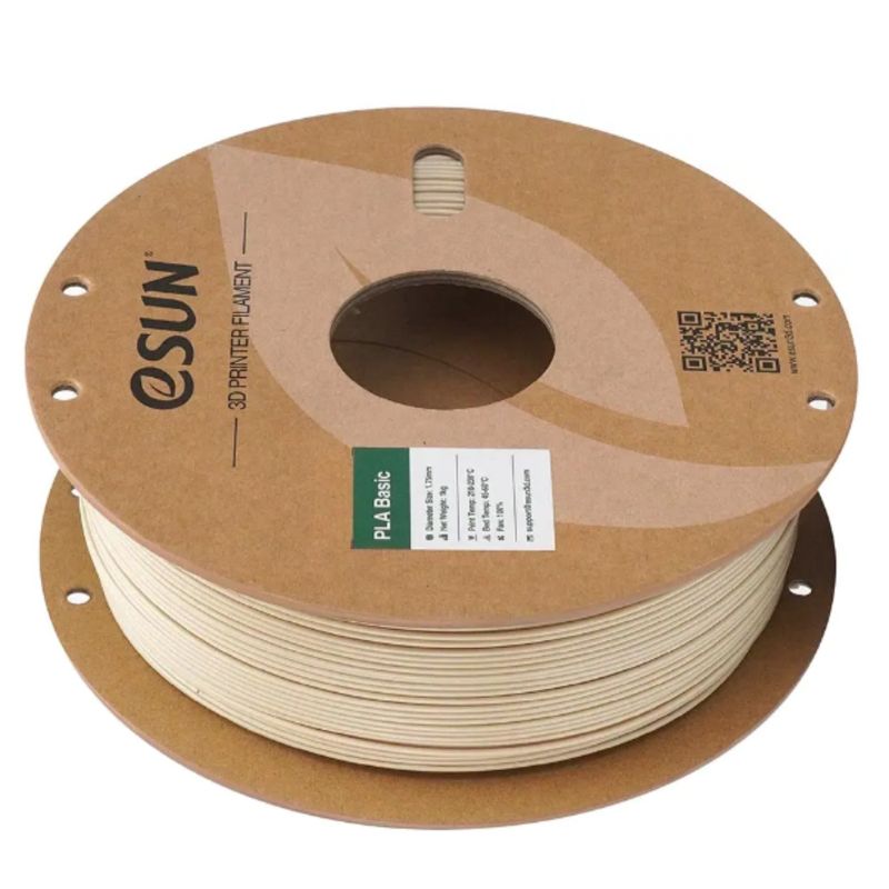 eSun 1.75mm PLA-Basic 3D Printing Filament 1kg Paper Roll Bone White — view 3