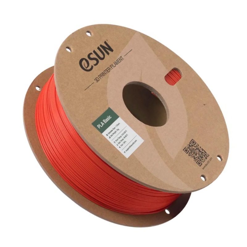 eSun 1.75mm 1kg PLA-Basic 3D Printing Filament Red Color — view 2