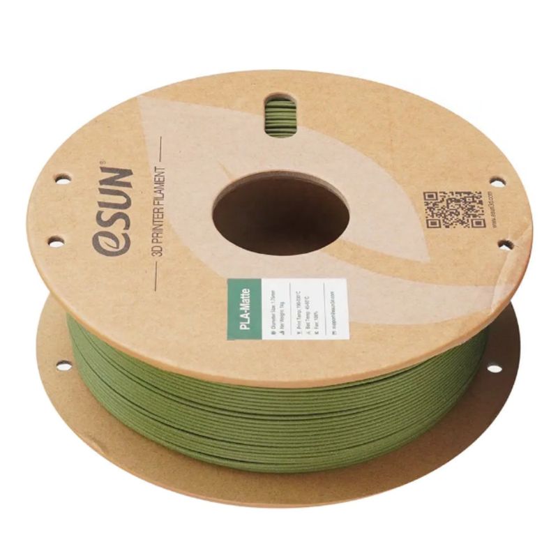 eSun 1.75mm PLA-Matte Filament 1kg Olive Green — view 3