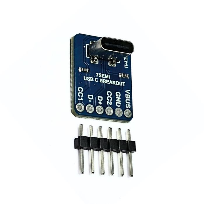 USB Type C Vertical Female Breakout -7Semi — view 2