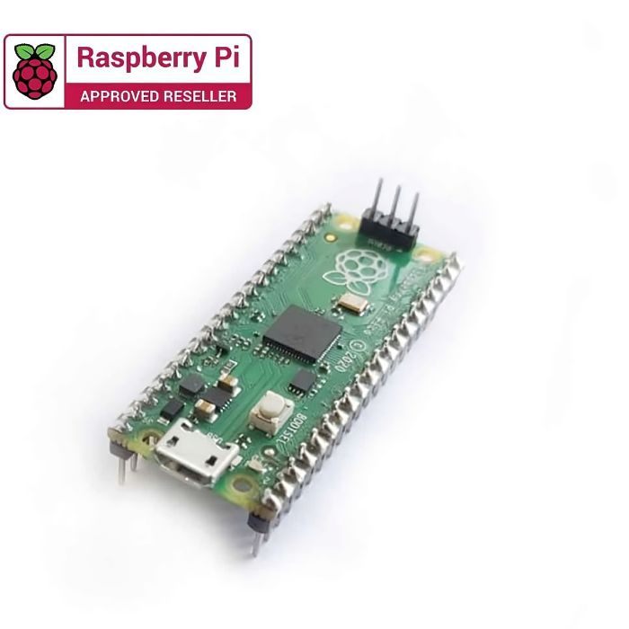 Raspberry Pi Pico with Headers and Micro USB Cable — view 2