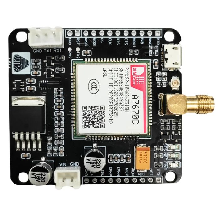 SIM A7670C 4G LTE Development Board with 4G Antenna — view 2