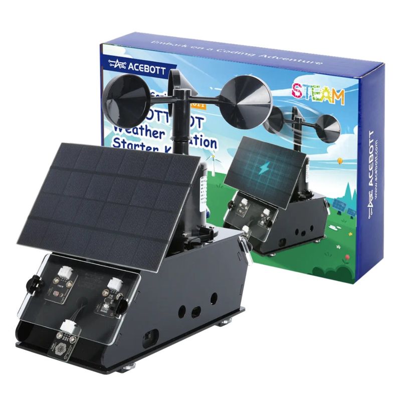 ACEBOTT QE011 ESP32 IOT Weather Station Starter STEM Kit Compatible with Arduino — view 1
