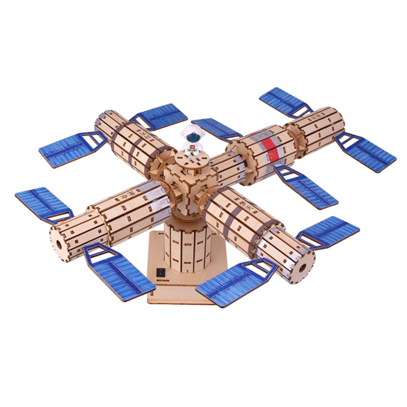 Pludo STEM Space Station Kit – Electrical Energy into Mechanical Motion DIY Science Kit for Kids 11–14 | Grade 6–8 — view 1