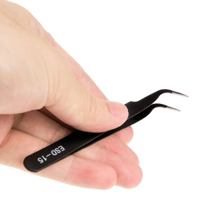 ESD-15 Black Tweezer Cross Tip Anti-Static — view 3