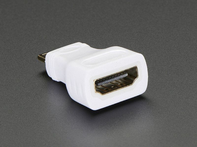 Official Raspberry Pi Mini HDMI Plug to Standard HDMI Jack Adapterl — view 2