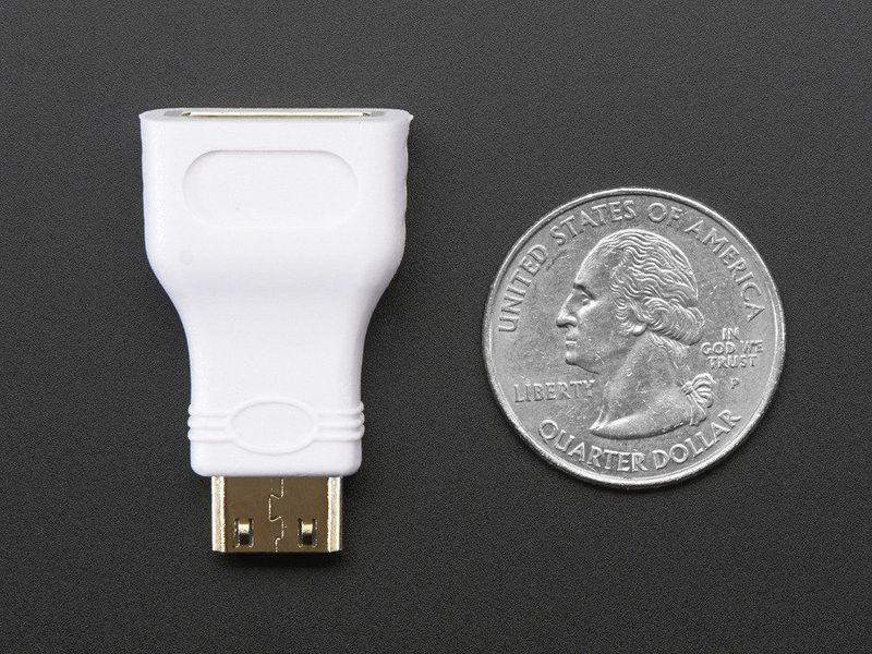 Official Raspberry Pi Mini HDMI Plug to Standard HDMI Jack Adapterl — view 3