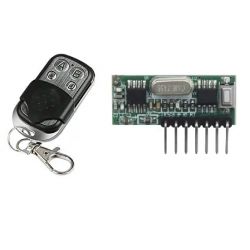 4 Channel 4Ch RF Remote Controls Remote Transmitter and Receiver Switch Module Wireless self Learning 433mhz RF — view 1