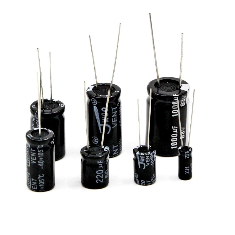 4.7uF 250V Electrolytic Capacitor – -(pack of 5) — view 2