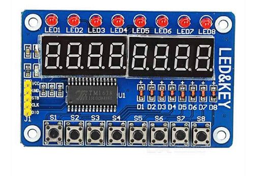 Key Display For AVR Arduino New 8-Bit Digital LED Tube 8-Bit TM1638 Module — view 1