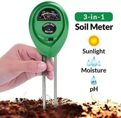 Three-Way Soil Meter For Moisture, Light Intensity and pH Testing Meter — view 1