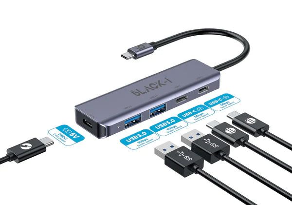 Black-i USB-C to 2*USB-C & 2*USB 3.0 Hub — view 2