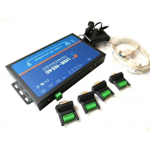 USR-N540 Industrial 4-port RS-232/422/485 Serial to IP Converter — view 1