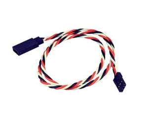SafeConnect Twisted 30CM 22AWG Servo Lead Extension (Futaba) Cable — view 1
