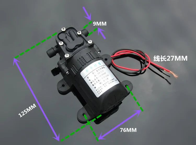 550 Diaphragm Pump 12V Water Pump for Water Spray Fish Tank Reflux Pump — view 3