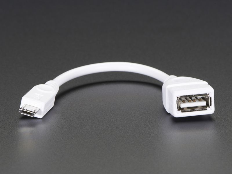 USB OTG Host Cable - MicroB OTG male to A female (80 mm) — view 2