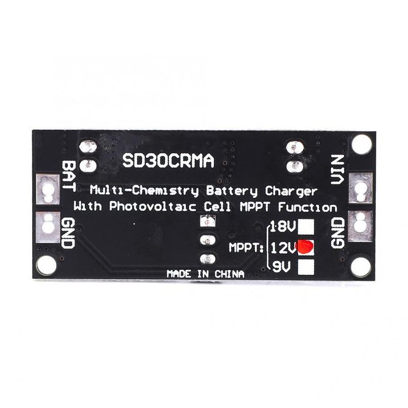 1A 9V, 12V, 18V MPPT Solar Panel Battery Charge Controller — view 2