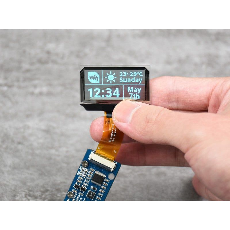 Waveshare 1.51 inch Transparent OLED 128×64 Resolution SPI or I2C Interfaces — view 3