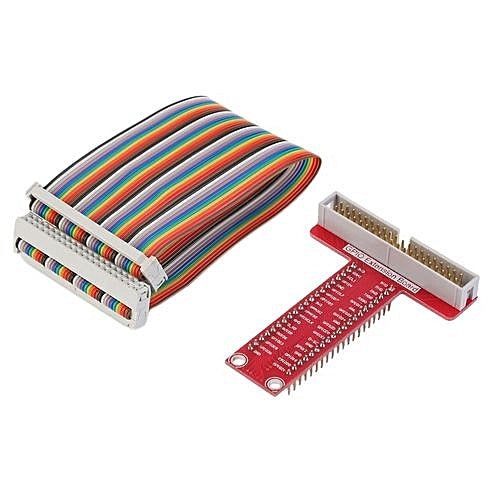40 Pin Red GPIO Extension Board for Raspberry Pi With Cable — view 2