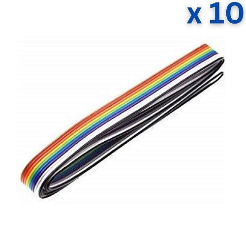 1 Meter 10 Core Rainbow Ribbon Wire Cable — view 3