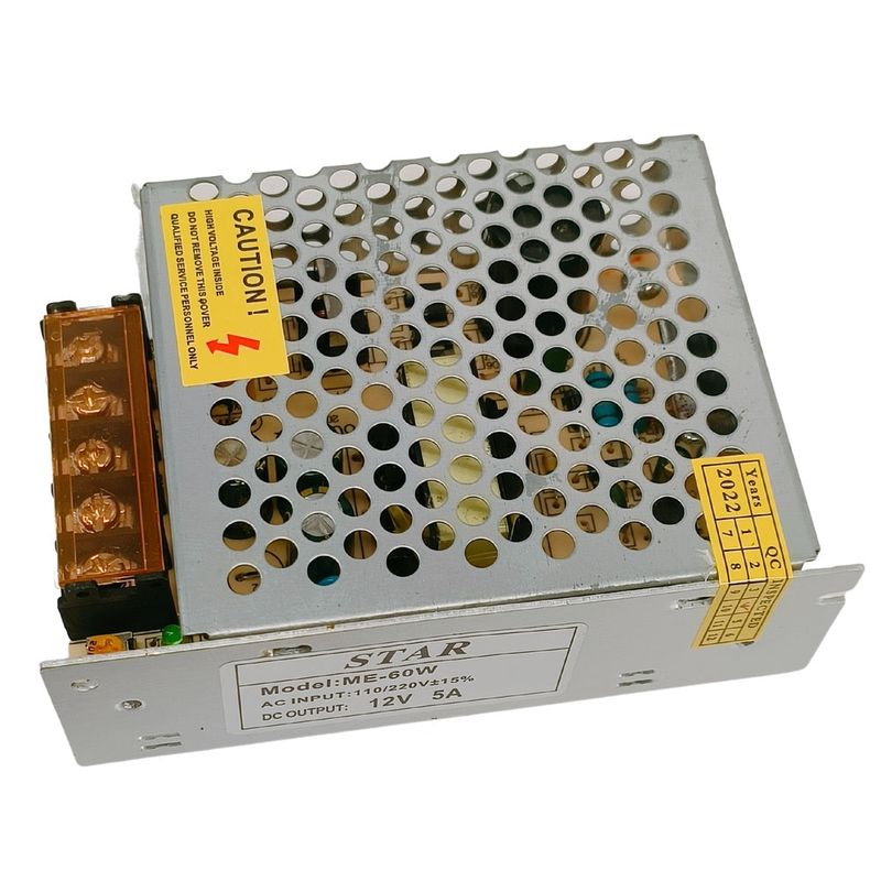 12V/5A Mini SMPS Metal Power Supply — view 1