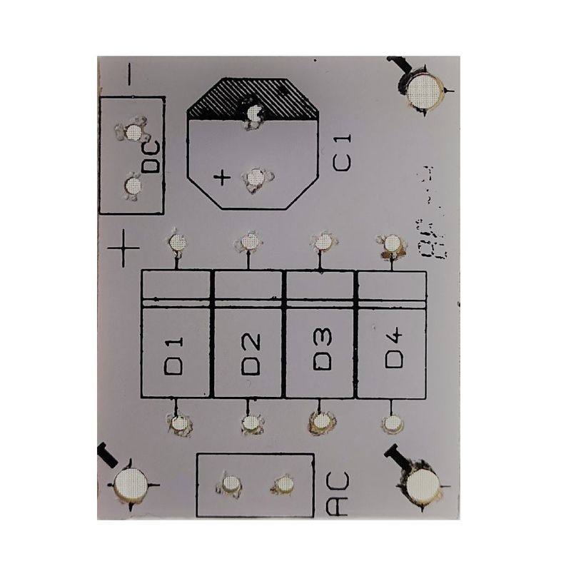 4 Diode Single Sided Phenolic PCB (45x35)mm — view 1