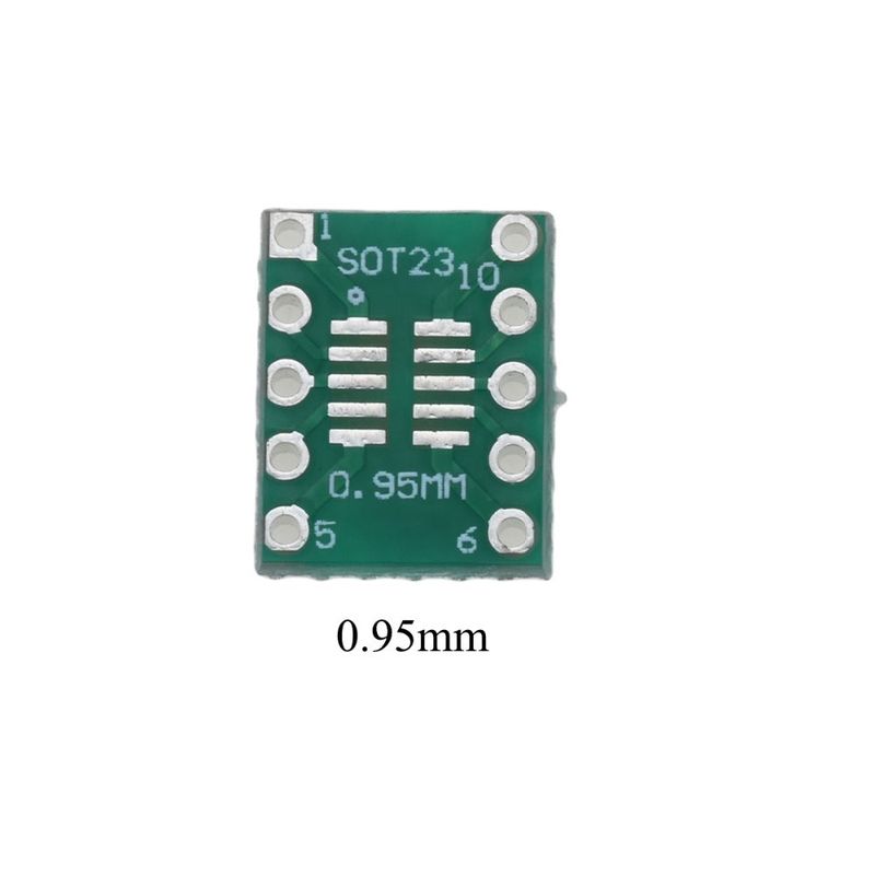 SOT23 SOP10 MSOP10 SOP23 to DIP10 PTH Double Sided Glass PCB — view 1