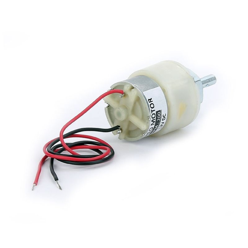 200 RPM DC Center Shaft 12V Gear Motor — view 1