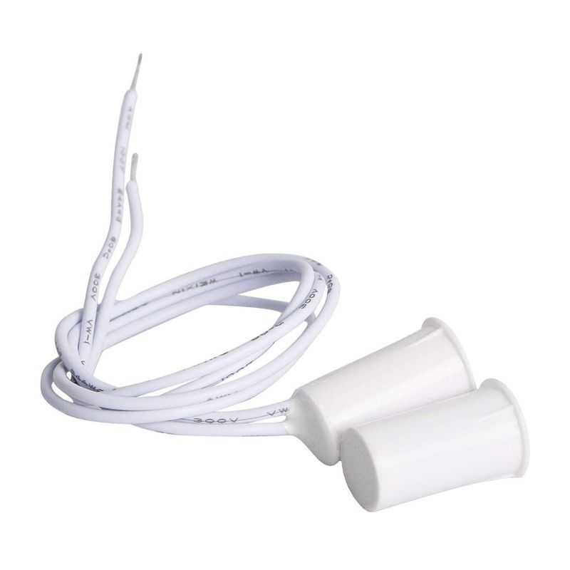 Magnetic Reed Switch Round Door Sensor with Wire MS-3 White (Normal Close) — view 1